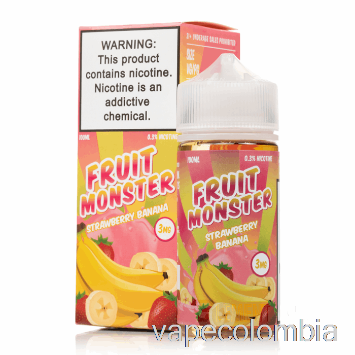 Vape Desechable Fresa Plátano - Fruit Monster - 100ml 3mg